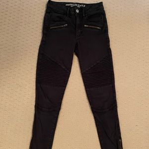 Black Embellished American Eagle Skinny Jeans